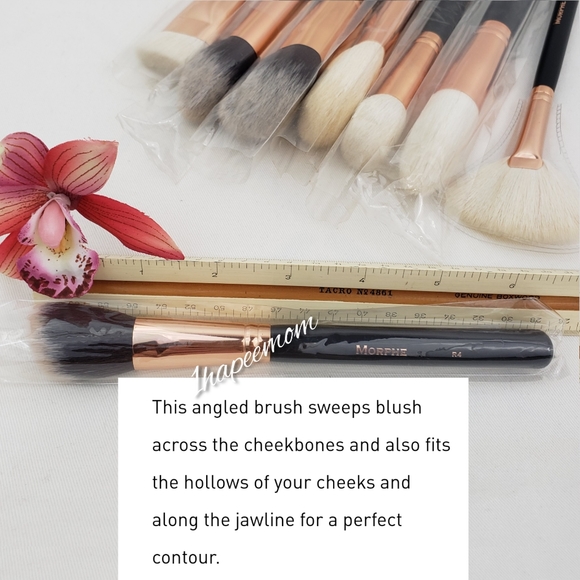 Morphe R4 Makeup Brush Pro Angle Blush Brush - Picture 3 of 7